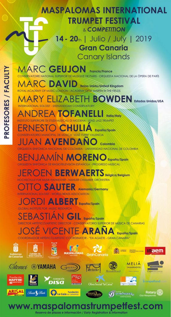 Cartel de la edición 12 del Maspalomas International Trumpet Festival