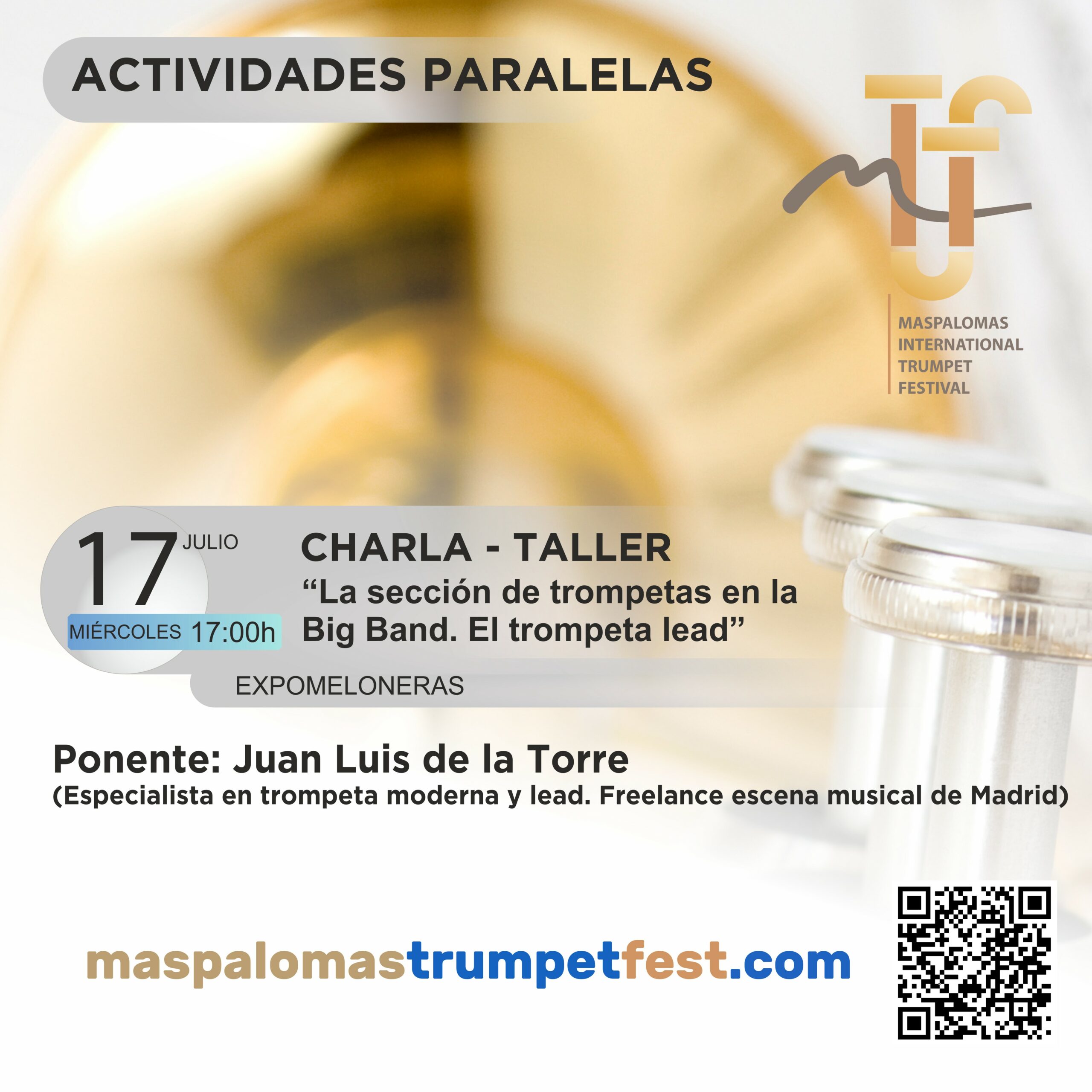 Charla – Taller “La sección de trompetas en la Big Band. El trompeta lead”